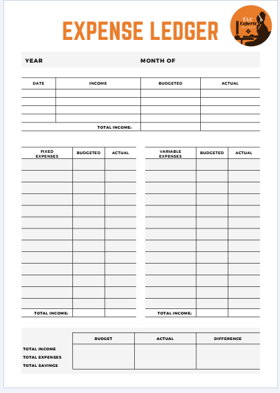 Small Business Expense Sheet Template